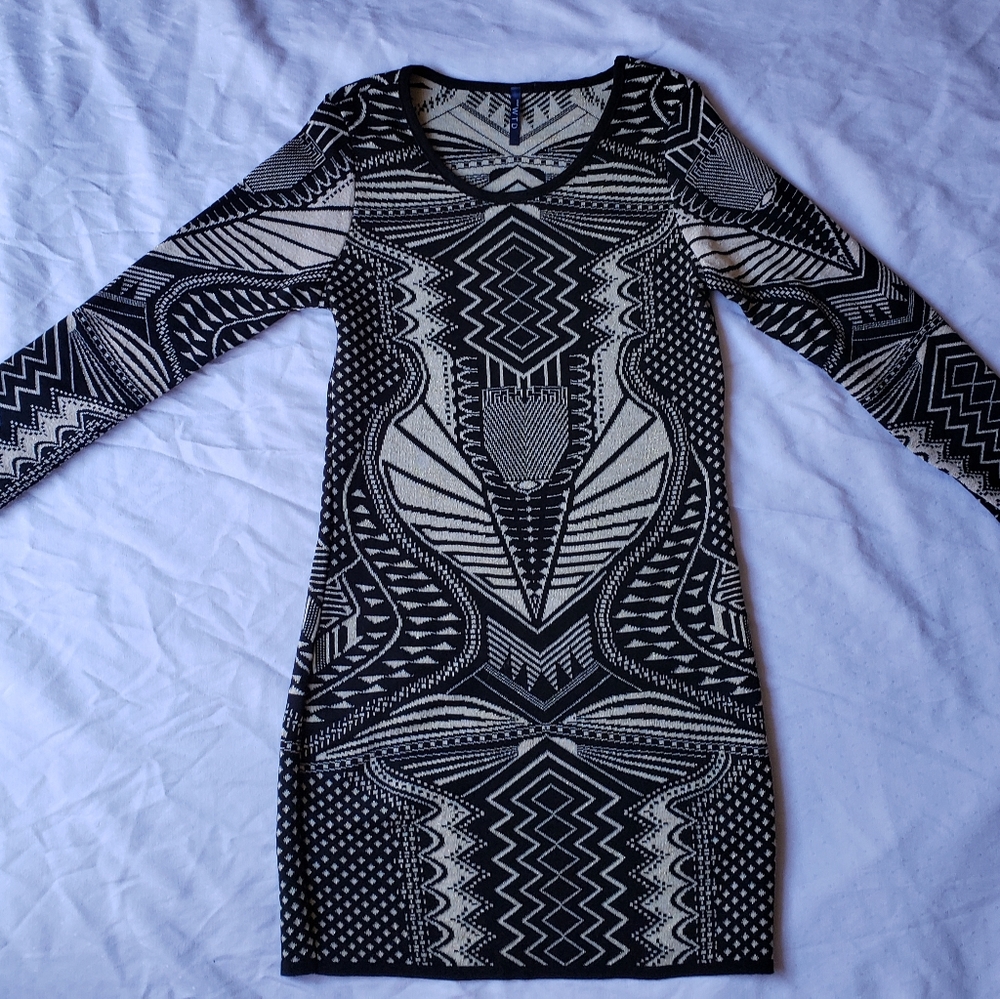 Black and gold dress